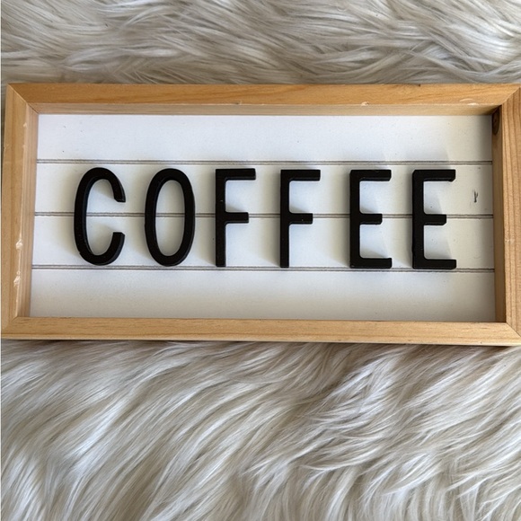 Hobby Lobby Black White Coffee Sign Kitchen Decor Contemporary - Picture 1 of 5